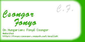 csongor fonyo business card